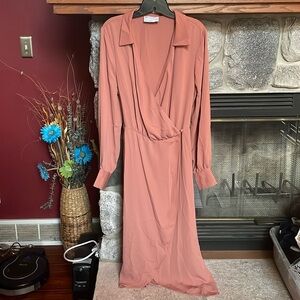 ASOS Design  Collared  Wrap Around Dress